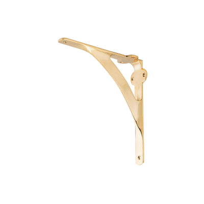 Tradco Shelf Bracket Large Polished Brass H200xP200mm