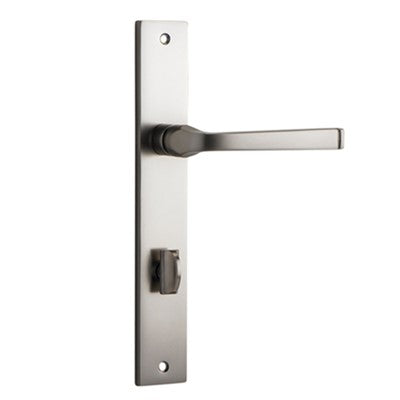 Iver Door Lever Annecy Rectangular Privacy Pair Satin Nickel CTC85mm L117xP63mm BPH240xW38mm