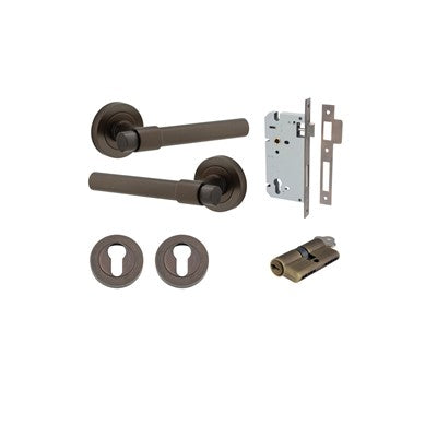 Iver Door Lever Helsinki Rose Round Signature Brass Key / Key Entrance Kit