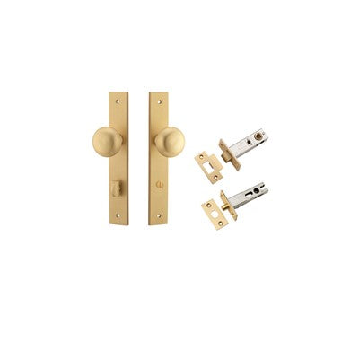 Iver Door Knob Cambridge Rectangular Satin Brass Privacy Kit