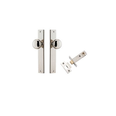 Iver Door Knob Cambridge Rectangular Polished Nickel Passage Kit