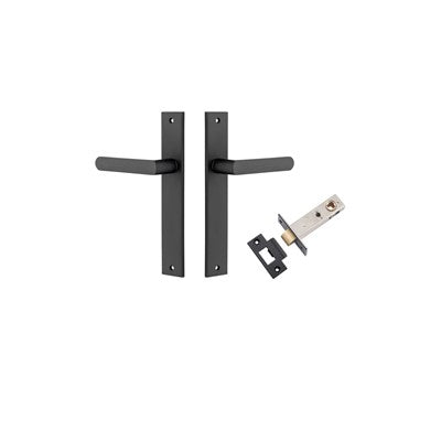 Iver Door Lever Osaka Rectangular Matt Black Passage Kit