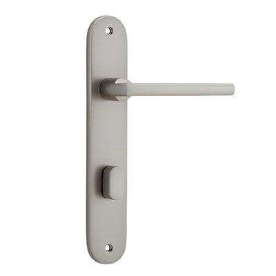 Iver Door Lever Baltimore Oval Privacy Pair Satin Nickel CTC85mm L118xP54mm BPH240xW40mm