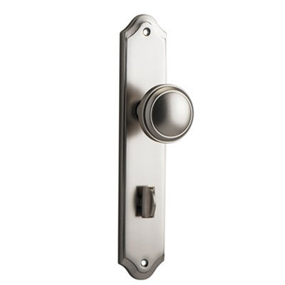 Iver Door Knob Paddington Shouldered Privacy Pair Satin Nickel CTC85mm D55xP63mm BPH250xW48mm