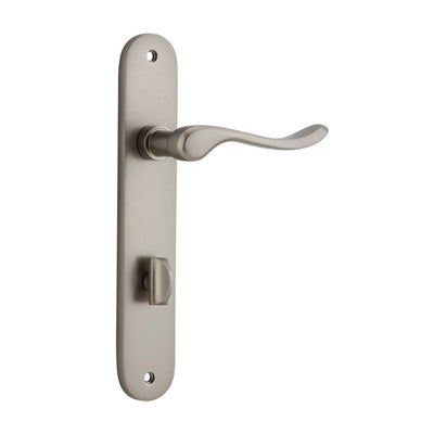 Iver Door Lever Stirling Oval Privacy Pair Satin Nickel CTC85mm L116xP62mm BPH240xW40mm