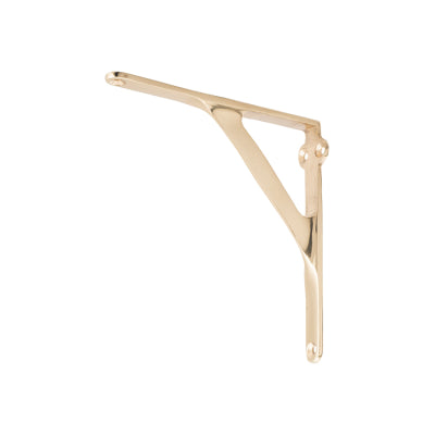 Tradco Shelf Bracket Small Polished Brass H130xP130mm