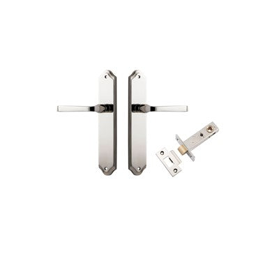 Iver Door Lever Annecy Shouldered Polished Nickel Passage Kit