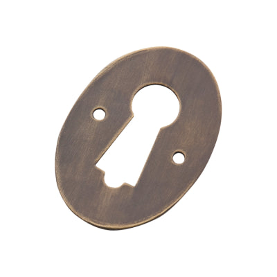 Tradco Escutcheon Pressed Antique Brass H44xW30mm