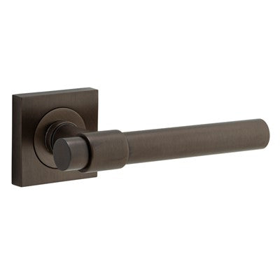 Iver Door Lever Helsinki Rose Square Concealed Fix Pair Signature Brass L137xP61mm BPH52xW52mm