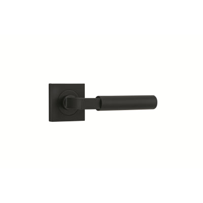 Iver Door Lever Bronte Rose Square Concealed Fix Pair Matt Black L117xP56mm BPH52xW52mm