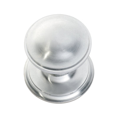 Tradco Centre Door Knob Classic Round Satin Chrome P86mm Backplate 85mm