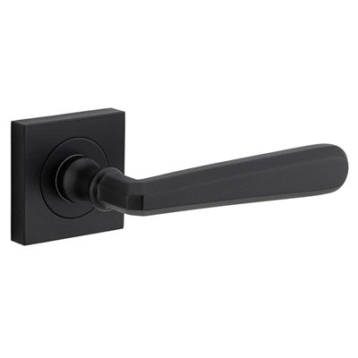 Iver Door Lever Copenhagen Rose Square Concealed Fix Pair Matt Black L120xP60mm BPH52xW52mm