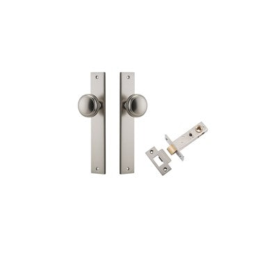 Iver Door Knob Paddington Rectangular Satin Nickel Passage Kit