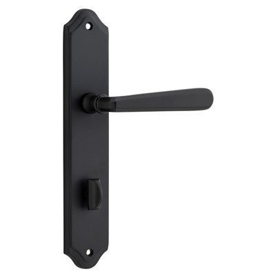 Iver Door Lever Copenhagen Shouldered Privacy Pair Matt Black CTC85mm L120xP59mm BPH250xW48mm