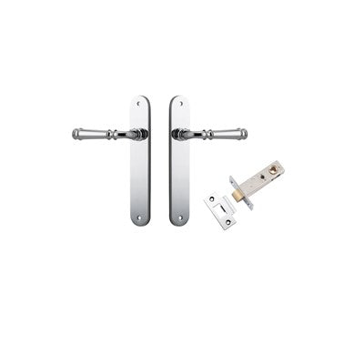 Iver Door Lever Verona Oval Polished Chrome Passage Kit