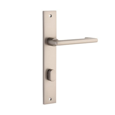 Iver Door Lever Baltimore Return Rectangular Privacy Pair Satin Nickel CTC85mm L128xP54mm BPH240xW38mm