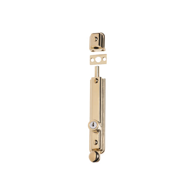 Tradco Surface Bolt Locking Zinc Alloy Anti-tarnish Brass H150xW32xP35mm