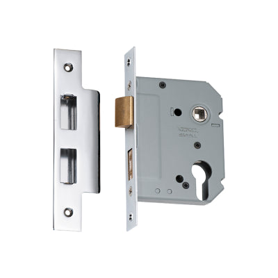 Tradco Mortice Lock Euro Chrome Plated CTC47.5mm Backset 57mm