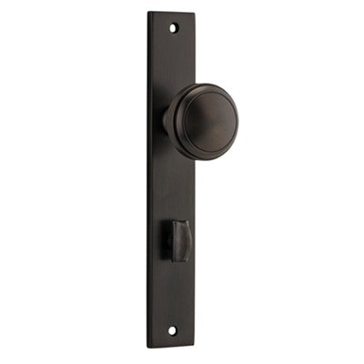 Iver Door Knob Paddington Rectangular Privacy Pair Signature Brass CTC85mm D55xP61mm BPH240xW38mm