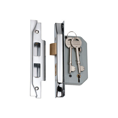 Tradco Mortice Lock 5 Lever Rebated Chrome Plated CTC57mm Backset 46mm