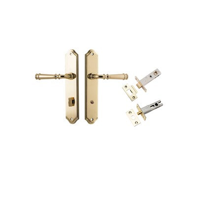 Iver Door Lever Verona Shouldered Polished Brass Privacy Kit