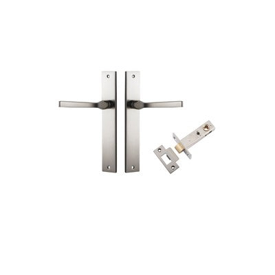 Iver Door Lever Annecy Rectangular Satin Nickel Passage Kit