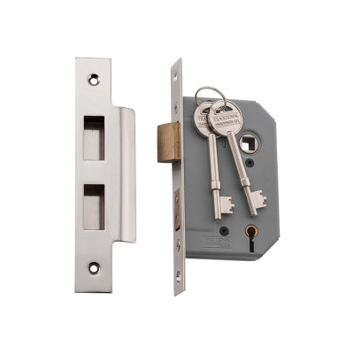 Tradco Mortice Lock 5 Lever Polished Nickel CTC57mm Backset 46mm