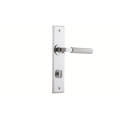 Iver Door Lever Brunswick Chamfered Privacy Pair Polished Chrome CTC85mm L120xP59mm BPH240xW50mm