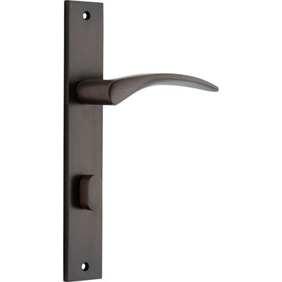 Iver Door Lever Oxford Rectangular Privacy Pair Signature Brass CTC85mm L125xP60mm BPH240xW38mm