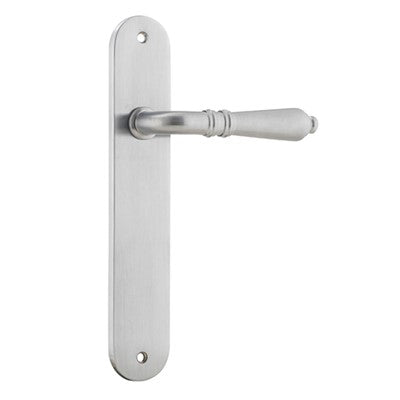 Iver Door Lever Sarlat Oval Latch Pair Brushed Chrome L111xP53mm BPH240xW40mm