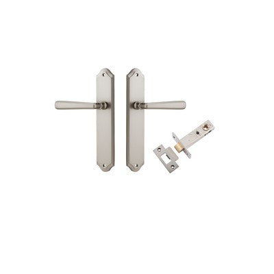 Iver Door Lever Copenhagen Shouldered Satin Nickel Passage Kit