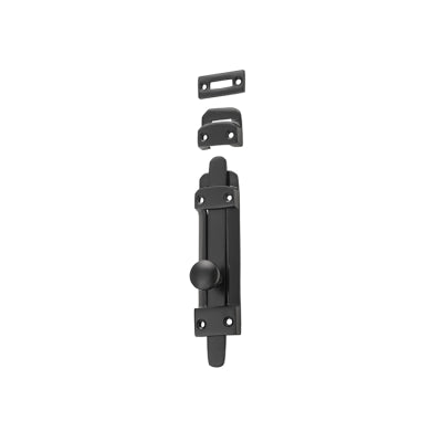 Tradco Tower Bolt Matt Black H118xW32mm