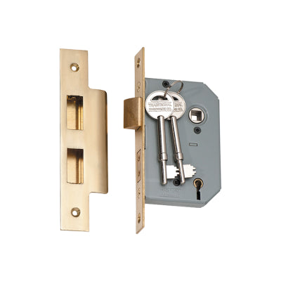 Tradco Mortice Lock 5 Lever Polished Brass CTC57mm Backset 46mm