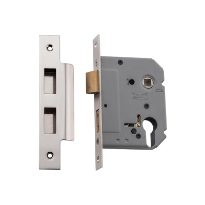 Tradco Mortice Lock Euro Polished Nickel CTC47.5mm Backset 57mm