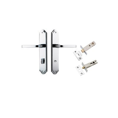 Iver Door Lever Annecy Shouldered Polished Chrome Privacy Kit