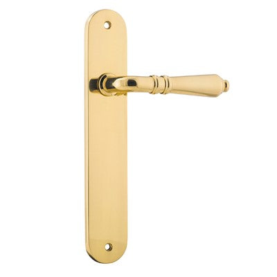 Iver Door Lever Sarlat Oval Latch Pair Polished Brass L111xP53mm BPH240xW40mm