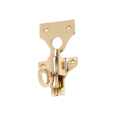 Tradco Fanlight Catch Polished Brass H50xW59mm