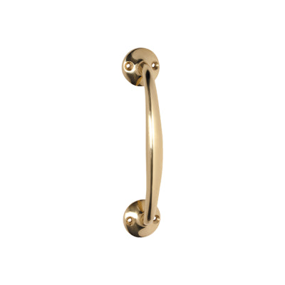 Tradco Cabinet Pull Handle Telephone Polished Brass L150xP43mm