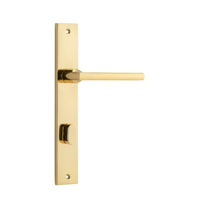 Iver Door Lever Baltimore Rectangular Privacy Pair Polished Brass CTC85mm L118xP54mm BPH240xW38mm