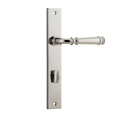 Iver Door Lever Verona Rectangular Privacy Pair Polished Nickel CTC85mm L122xP56mm BPH240xW38mm