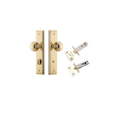 Iver Door Knob Guildford Stepped Polished Brass Privacy Kit