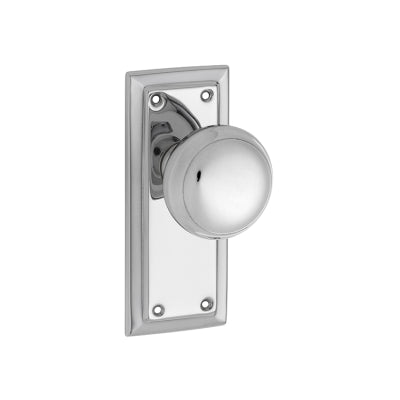 Tradco Door Knob Richmond Latch Pair Chrome Plated H125xW50xP62mm