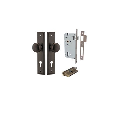 Iver Door Knob Cambridge Stepped Signature Brass Key / Key Entrance Kit