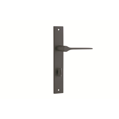 Iver Door Lever Como Rectangular Privacy Pair Matt Black CTC85mm L119xP59mm BPH240xW38mm