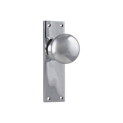 Tradco Door Knob Victorian Latch Pair Chrome Plated H152xW42xP75mm