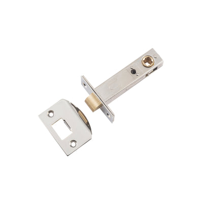 Tradco Tube Latch Split Cam 'D' Striker Polished Nickel Backset 70mm