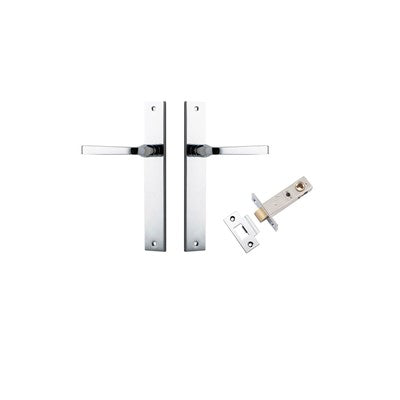 Iver Door Lever Annecy Rectangular Polished Chrome Passage Kit