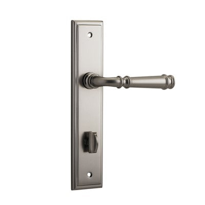 Iver Door Lever Verona Stepped Privacy Pair Satin Nickel CTC85mm L122xP59mm BPH237xW50mm