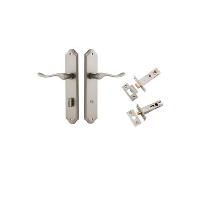 Iver Door Lever Stirling Shouldered Satin Nickel Privacy Kit