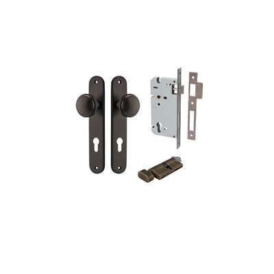 Iver Door Knob Paddington Oval Signature Brass Key / Thumb Entrance Kit